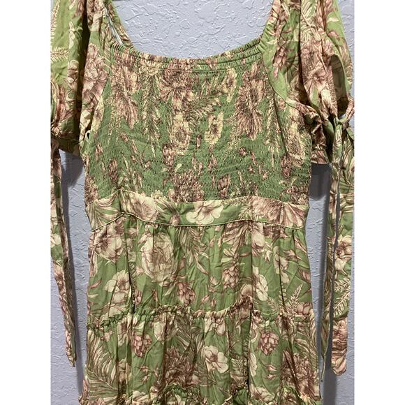 Aguabendita x Target Green Floral Dress Size L NWT Boho COQUETTE Girly - Picture 3 of 8